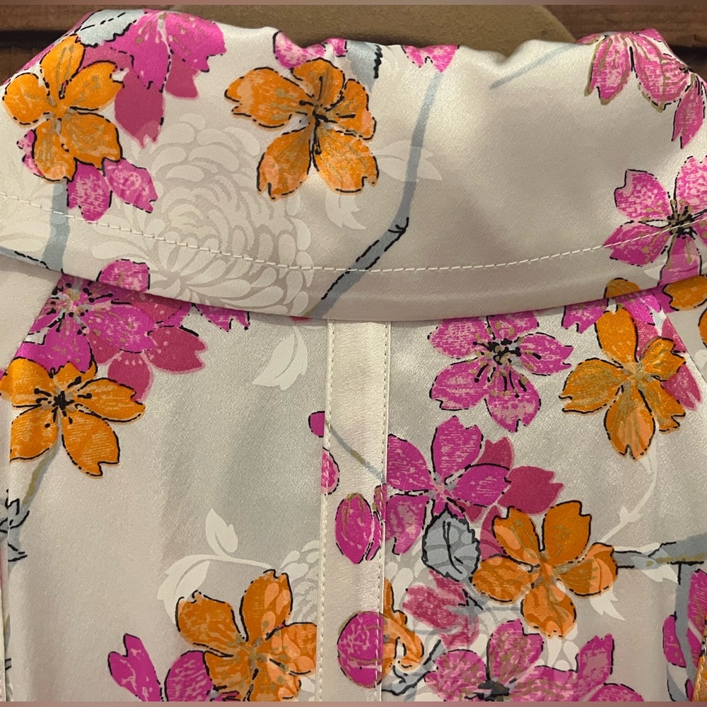 Roberto Cavalli Silk Floral Double Breasted Belted Blazer/top Size 40 IT - Picture 3 of 17